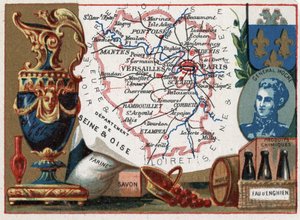 Seine-Et-Oise (Seine Et Oise), अब Essonne (91), Val-d'Oise (Val d'Oise, 95) और Yvelines (78), Ile de France (Ile-De-France) का विभाग है। फ्रांस। स्थानीय विशेषता: आटा, साबुन, तेल, पानी और रसायन। जनरल लज़ारे होचे का पोर्ट्रेट (1768 .) द्वारा फ्रेंच स्कूल