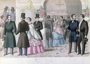 सोइरी मोंडेन, 1858 (रंग उत्कीर्णन) द्वारा फ्रेंच स्कूल