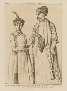 सौदिया दौला, मंगोलों के ग्रैंड विज़ियर और उनके बेटे, मिर्ज़ा मणि (1774)