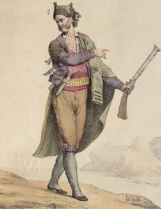 कैडिज़ क्षेत्र के स्पेनिश तस्कर, 1815, लैंगलुम (19 वीं शताब्दी) द्वारा उत्कीर्ण द्वारा फ्रेंच स्कूल
