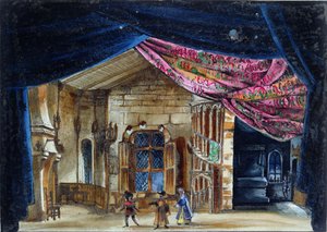 ला जाइव के एक्ट II के लिए स्टेज डिजाइन, पहली बार 23 फरवरी 1835 को पेरिस ओपेरा में प्रदर्शन किया गया था, द्वारा फ्रेंच स्कूल