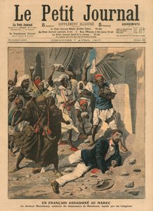 मोरक्को में फ्रांसीसी डॉक्टर मौचम्प की पत्थरबाज़ी, &39;ले पेटिट जर्नल&39; का चित्रण, पूरक चित्रण, 7 अप्रैल 1907 द्वारा फ्रेंच स्कूल