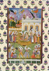 एफ़्रेट्स और जिन्न की सभा, द अरेबियन नाइट्स, 1895 (रंग उत्कीर्णन) से चित्रण द्वारा फ्रेंच स्कूल