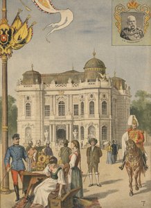 1900 की यूनिवर्सल प्रदर्शनी में ऑस्ट्रियन पैवेलियन, ले पेटिट जर्नल से चित्रण, 20 मई 1900 द्वारा फ्रेंच स्कूल