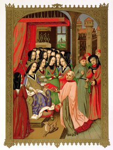 अंजु की मैरी की अदालत (1404-63) चार्ल्स VII की पत्नी (1403-61) द्वारा फ्रेंच स्कूल