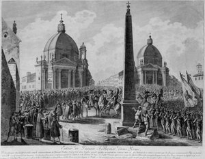 15 फरवरी 1798 को मार्शल बर्थियर के नेतृत्व में रोम में फ्रांसीसी सेना का प्रवेश द्वारा फ्रेंच स्कूल