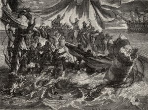 लुईस ब्लैंक (1811-82) द्वारा &39;द एवेंजर&39; की घटना, 1 जून 1794 को &39;फ्रांसीसी क्रांति का इतिहास&39; द्वारा फ्रेंच स्कूल