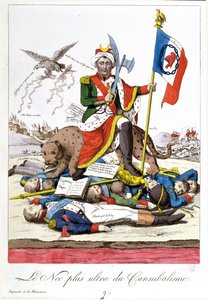 द लास्ट वर्ड इन कैननिबलिज्म, एंटी-नेपोलियन कैरिकेचर, c.1815 द्वारा फ्रेंच स्कूल