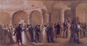 थिएटर फ्रैन्किस पर पेरिस्टाइल, c.1822 द्वारा फ्रेंच स्कूल