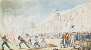 10 अगस्त 1792 (रंग उत्कीर्णन) द्वारा फ्रेंच स्कूल