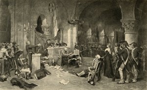 16 अक्टूबर 1793 को मैरी-एंटोनेट (1755-93) का परीक्षण द्वारा फ्रेंच स्कूल