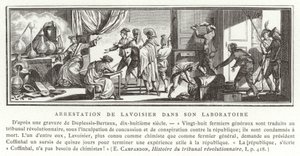एंटोनी लवाइसियर की गिरफ्तारी उनकी प्रयोगशाला में, 1794 द्वारा फ्रेंच स्कूल