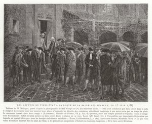 23 जून 1789 को सैले डेस सीनिस के दरवाजे पर तीसरे एस्टेट के कर्तव्य द्वारा फ्रेंच स्कूल
