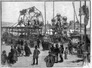 1888 में पेरिस में त्योहार के खेल। द्वारा फ्रेंच स्कूल