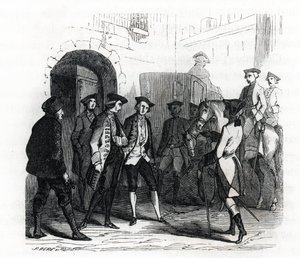 विन्सेनेस के कैदियों को 1784 में बैस्टिल की जेल में स्थानांतरित कर दिया गया - (उत्कीर्णन) 1846 द्वारा फ्रेंच स्कूल