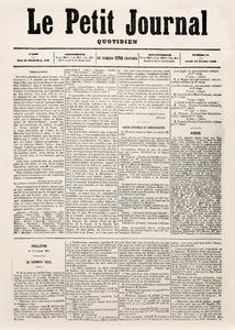 दैनिक पत्र ले पेटिट जर्नल का शीर्षक पृष्ठ, 12 फरवरी 1863 (प्रिंट)