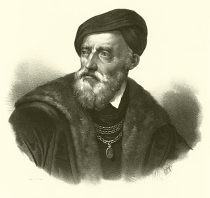 Tiziano Vecelli या Tiziano Vecellio, अंग्रेजी में Titian के रूप में जाना जाता है, चित्र (उत्कीर्णन) द्वारा फ्रेंच स्कूल