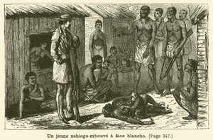 एक युवा सफेद-सामना करने वाला nshiego-mbouve (उत्कीर्णन) द्वारा फ्रेंच स्कूल