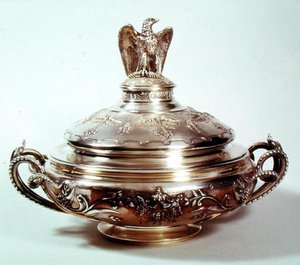 वनस्पति डिश, सेवा नेपोलियन III, 1855 (रजत गिल्ट) द्वारा फ्रेंच स्कूल
