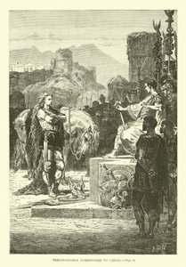 Vercingetorix सीज़र को आत्मसमर्पण करता है द्वारा फ्रेंच स्कूल
