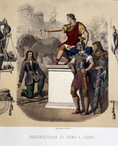 Vercingetorix सीज़र (52 ईसा पूर्व) को जाता है। द्वारा फ्रेंच स्कूल