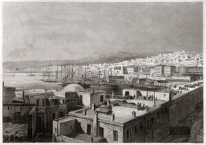 अल्जीयर्स का दृश्य। (उत्कीर्णन, सीए। 1850) द्वारा फ्रेंच स्कूल