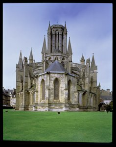 पूर्व से Coutances कैथेड्रल का दृश्य द्वारा फ्रेंच स्कूल