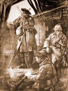 पश्चिमी मोर्चे पर WWI फ्रेंच ऑब्जर्वेशन पोस्ट द्वारा फ्रेंच स्कूल