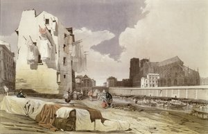 क्वाई मोंटेबेलो में लावोइर में वाशरवोमेन, c.1840 द्वारा फ्रेंच स्कूल