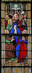 Pentecost को दर्शाती विंडो w8 द्वारा फ्रेंच स्कूल