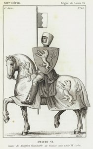 XIII सदी, लुई IX के शासनकाल, अमौरी VI, कॉम्टे डी मोंटफोर्ट कॉन्नेटेबल डी फ्रांस लुई IX के तहत द्वारा फ्रेंच स्कूल