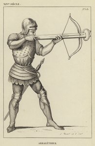 XIV Siecle, Arbaletrier (उत्कीर्णन) द्वारा फ्रेंच स्कूल
