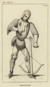 XIV Siecle, Arbaletrier (उत्कीर्णन) द्वारा फ्रेंच स्कूल