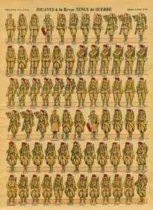 अल्जीरिया की विजय के लिए जनरल क्लॉज़ेल द्वारा 1830 में बनाई गई फ्रांसीसी आर्मी इन्फैंट्री इकाई ज़ौवेस। एपिनल इमेजिंग द्वारा फ्रेंच स्कूल