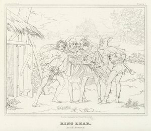 किंग लियर, अधिनियम III, दृश्य 4 (उत्कीर्णन) द्वारा फ्रेडरिक अगस्त मोरित्ज़ रिट्ज़स्च