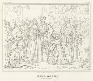 किंग लियर, अधिनियम II, दृश्य 4 (उत्कीर्णन) द्वारा फ्रेडरिक अगस्त मोरित्ज़ रिट्ज़स्च