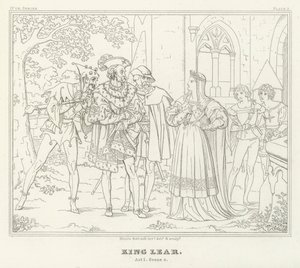 किंग लियर, एक्ट I, सीन 4 (उत्कीर्णन) द्वारा फ्रेडरिक अगस्त मोरित्ज़ रिट्ज़स्च