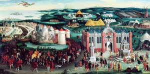 गोल्ड ऑफ द क्लॉथ ऑफ द गोल्ड, 7 जून 1520 को हंस होल्बिन द एल्डर (14605-1524) के बाद बैठक