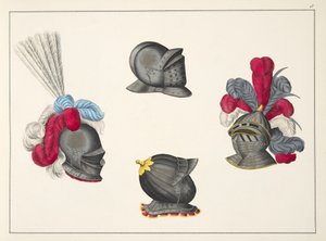 1842 में कार्ल हॉफमैन द्वारा प्रकाशित डॉ। फ्रांज कोटनकैम्प द्वारा &39;ए हिस्ट्री ऑफ द डेवलपमेंट एंड कस्टम्स ऑफ कस्टम्स ऑफ चिवली&39; से हेलमेट द्वारा फ्रेडरिक मार्टिन वॉन रिबिस्क