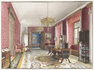 द रेड रूम, श्लॉस फिशबैक, सी। 1846