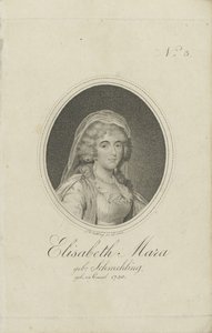 गर्ट्रूड एलिजाबेथ मारा, नी श्मेलिंग 1749-1833, 1803। द्वारा फ्रेडरिक विल्हेम नेटलिंग
