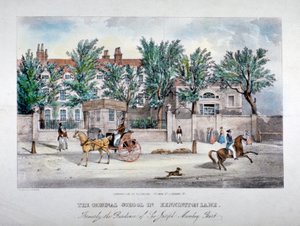 द लाइसेंस्ड विक्टुअलर्स स्कूल, केनिंगटन लेन, लैम्बेथ, लंदन, c1841। द्वारा जीएफ ब्रैग