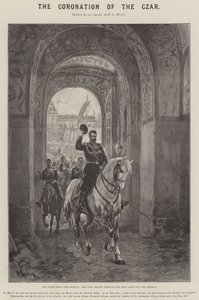 Czar का राज्याभिषेक, मॉस्को में राज्य प्रवेश, कज़रलिन में पवित्र द्वार से गुजरने वाला Czar द्वारा जीएस अमतो
