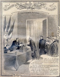 1789: मनुष्य और नागरिक के अधिकारों की घोषणा: राष्ट्रीय संप्रभुता। "नैतिकता और नागरिक शिक्षा की अनूठी पुस्तक, प्राथमिक विद्यालय के तीन पाठ्यक्रमों और उच्च विद्यालयों और कॉलेजों की प्राथमिक कक्षाओं के छात्रों के लिए अभिप्रेत है, द्वारा जी। दासचर