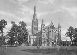 सैलिसबरी कैथेड्रल: वेस्ट फ्रंट, c1896