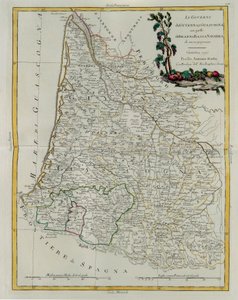 गेरेन और गुस्कोग्न की सरकारें जो बर्न और लोअर नवरे के साथ हैं, 1776 में वेनिस में एंटोनियो जट्ट, प्राइवेट कलेक्टियो द्वारा वेनिस में प्रकाशित नवीनतम एटलस के टोम I से लिया गया। द्वारा जी। जुलियानी