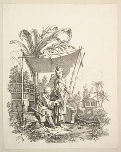 सोल्जर को जिज्ञासा दिखाती महिला, ca. 1742। द्वारा गेब्रियल ह्यूक्वियर