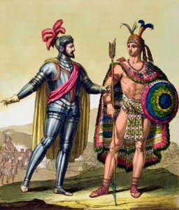 हर्नांडो कोर्टेस और मोंटेज़ुमा II, मैक्सिको के बीच मुठभेड़, 1519 c1820-1839