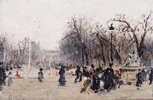 Tuileries गार्डन में (बोर्ड) द्वारा गस्पार मिरो लेलो