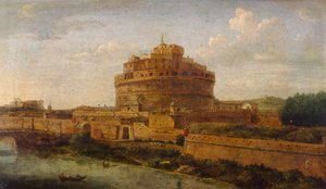 रोम में Castel Sant'Angelo, गैस्पर वैन विटेल, इटली के स्कूल के अज्ञात कलाकार द्वारा गैस्पर वान विटेल